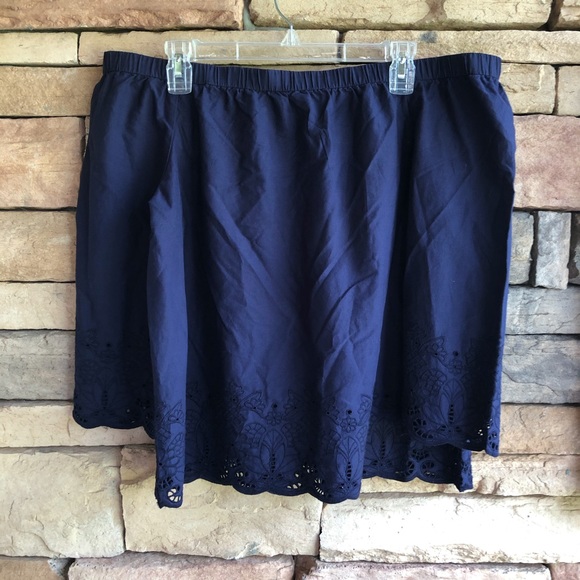 Tommy Hilfiger navy off shoulder blouse NWT - Picture 4 of 15